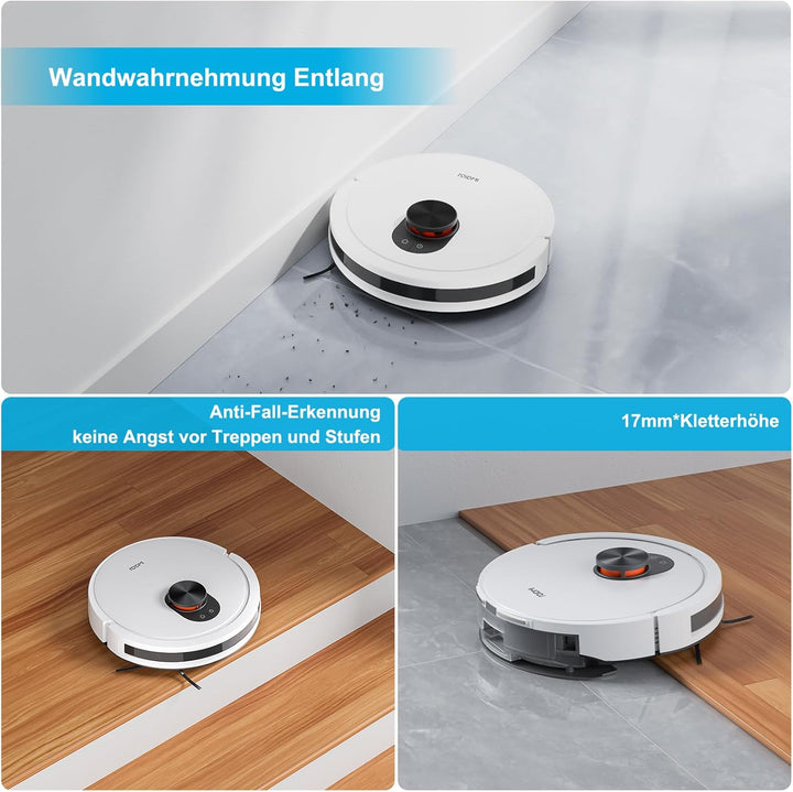 ROIDMI EVE CC Saugroboter mit Wischfunktion, 2.5L Automatischem Schmutzbehälter Kehren Saugen Wische