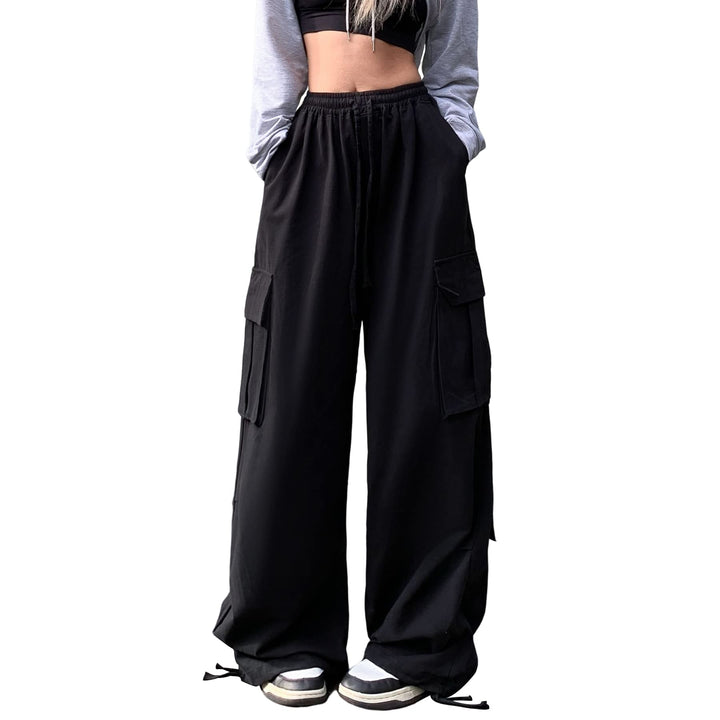 Linsennia Parachute Pants Y2k Cargohose Damen Baggy Hose Mädchen Weite Cargo Pants High Waist Street