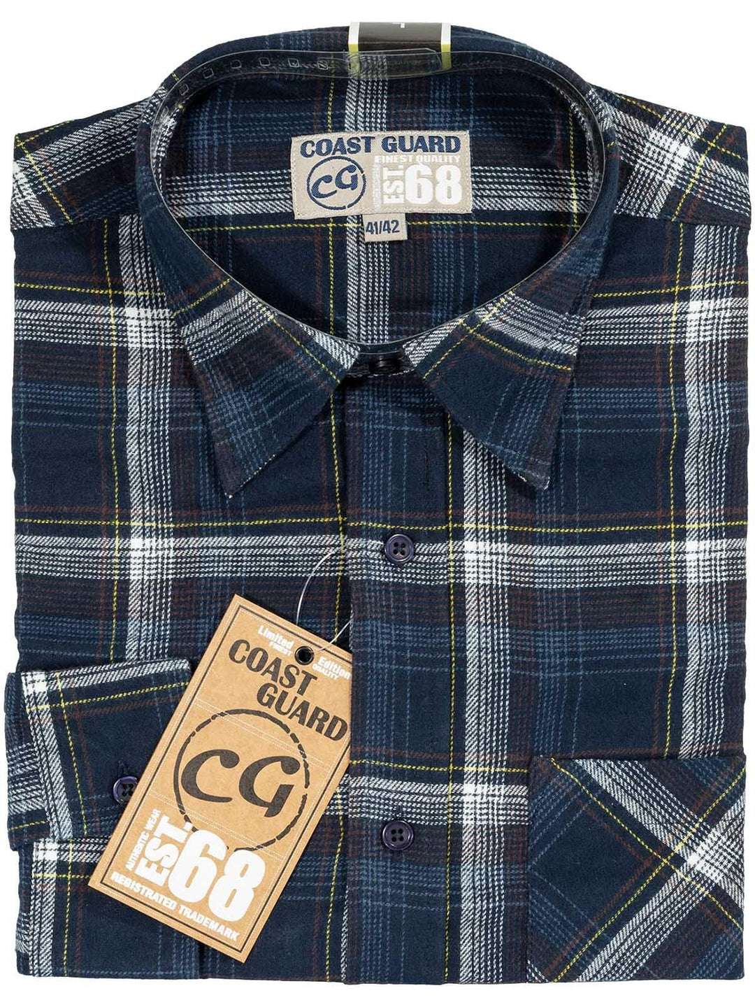 Terratrend 81031–47/48–7400 Gr. 47/48 Web Flanell Hemd – marine blau 47-48 Marineblau, 47-48 Marineb
