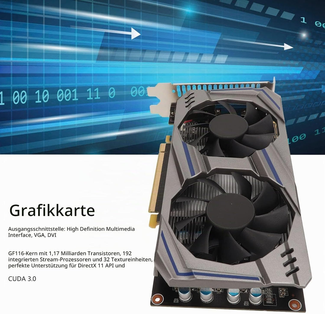 VBESTLIFE GTX550Ti 8 GB Grafikkarte, GDDR5, 128 Bit, PCI Express 2.0, 800 MHz/3400 MHz, 2560 X 1600,