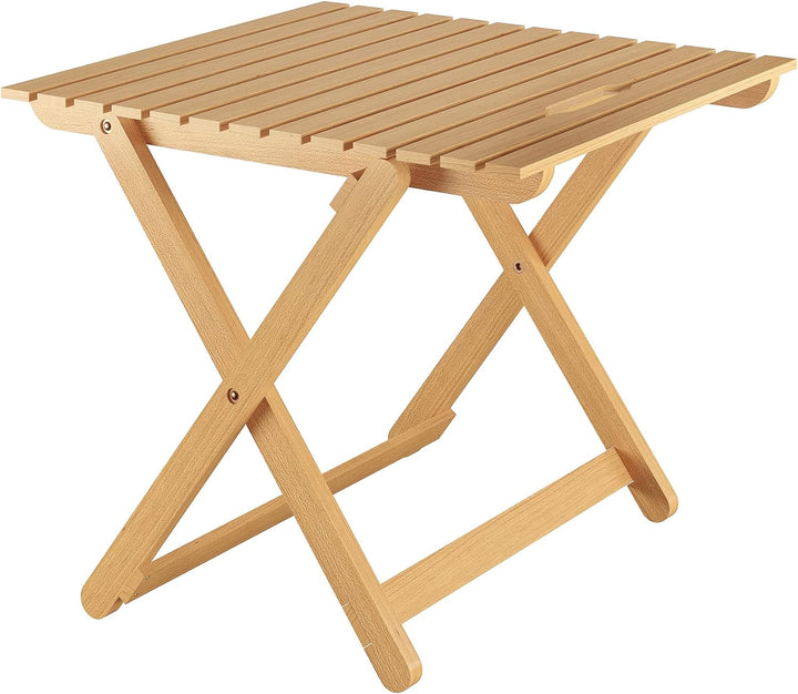 Erst-Holz Klappstuhl Strandstuhl Anglerstuhl Gartenstuhl Stuhl zum Zusammenstecken rot-weissem Bezug