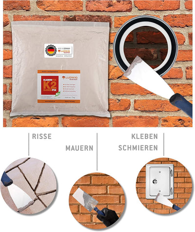 Doppelwandfutter + 2kg Schamottemörtel. Doppelwandfutter in unterschiedlichen Ø zum anschliessen von