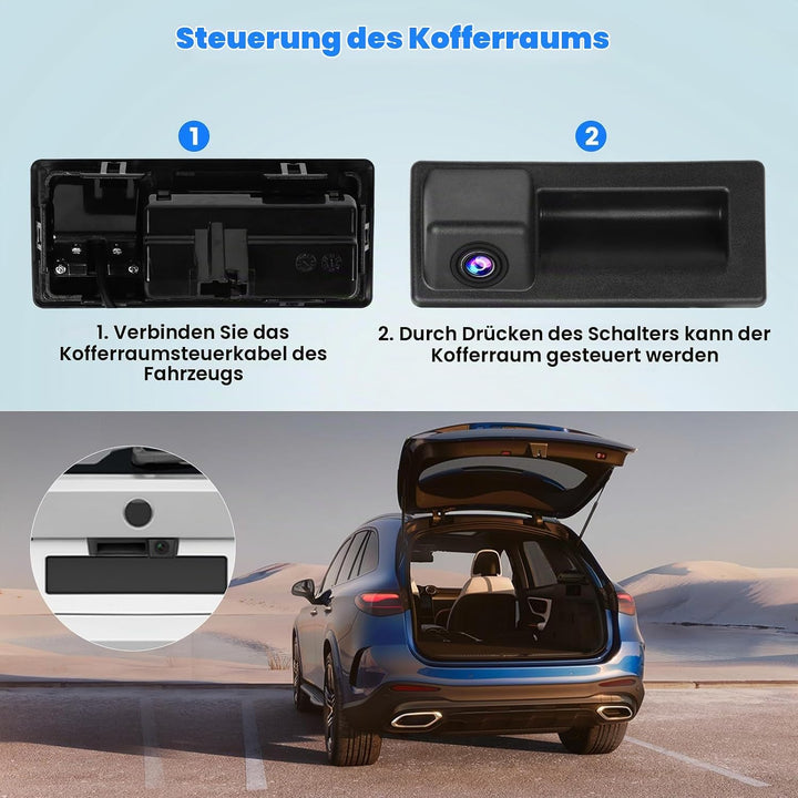 Hikity 1080P AHD Rückfahrkamera für VW Touran Passat Touareg Tiguan Auto Rückfahrkamera 170° Weitwin