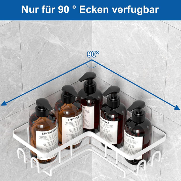 Duschablage Ohne Bohren Ecke - Rostfreier Duschregal Badezimmer Organizer Shampoo Halterung für Dusc