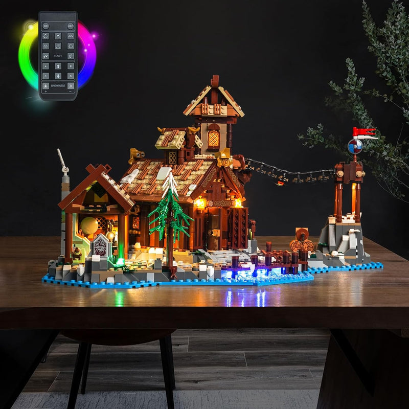 Led Licht Set für Lego Wikingerdorf, Led Beleuchtungs Set für Lego 21343 Ideas Viking Village - Nur