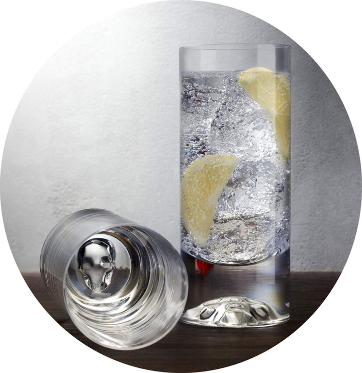 Topkapi Elite The Shade - Longdrink Highball Tumbler Gläser aus bleifreiem Kristallglas, Handgeferti