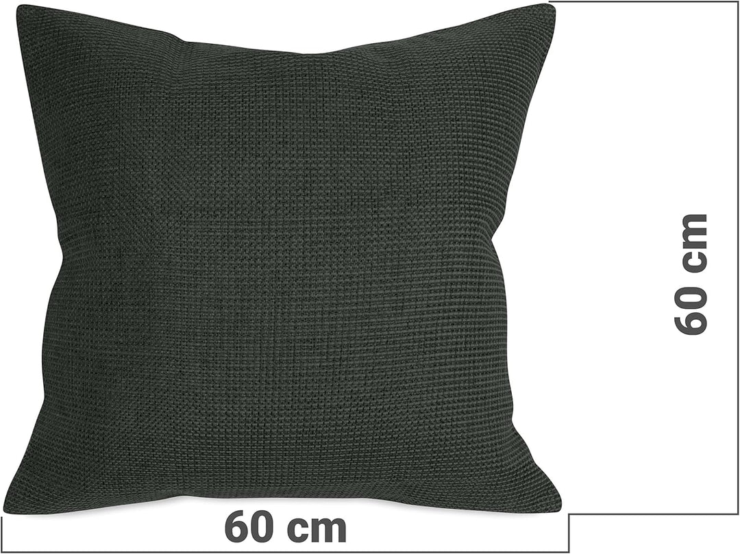 Kissenhülle mit Struktur-Muster - Polsteroptik 617.767, 1 Stück - Kissenhülle 60 x 60 cm, anthrazit