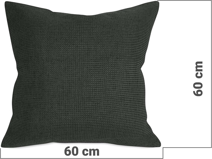 Kissenhülle mit Struktur-Muster - Polsteroptik 617.767, 1 Stück - Kissenhülle 60 x 60 cm, anthrazit