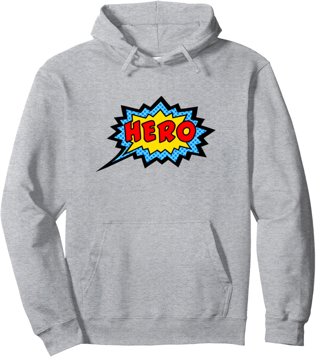 Held Hero Superheld Comic Sprechblase Lustige Sprüche Popart Pullover Hoodie