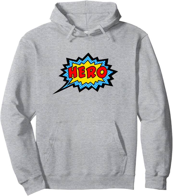 Held Hero Superheld Comic Sprechblase Lustige Sprüche Popart Pullover Hoodie