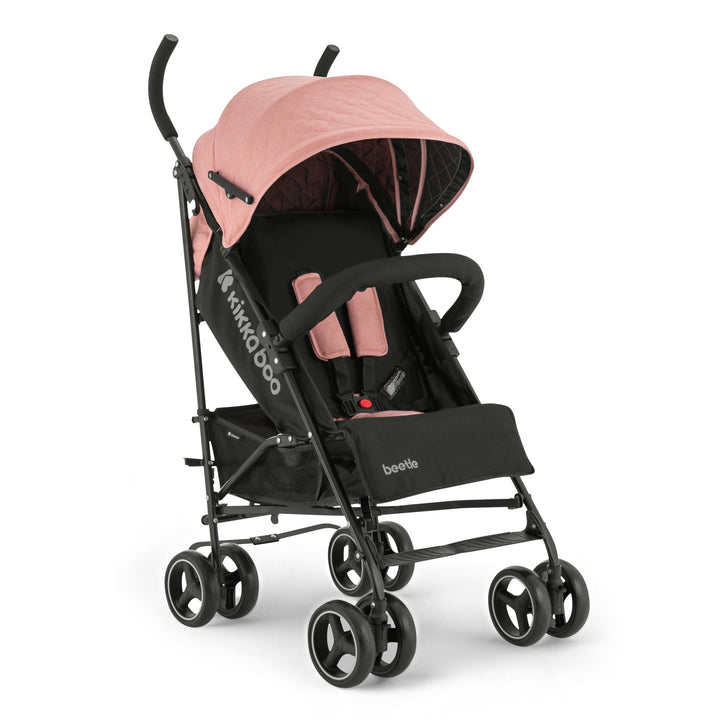 KikkaBoo BEETLE Kinderwagen, Babysportwagen bis zu 22 kg, Zusammenklappbar, Leicht, Kompakt, Rosa, R
