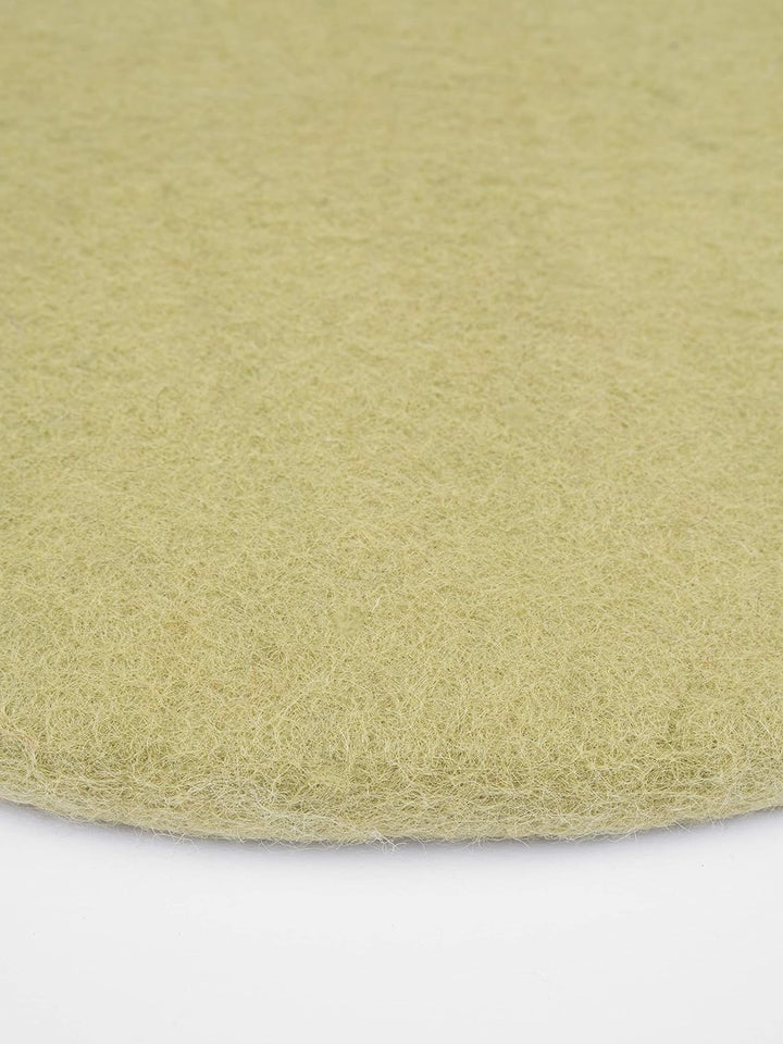 myfelt Flache Filz-Sitzauflage/Stuhlauflage - Pitt - rund, 36 cm, Hellgrün, Hellgrün