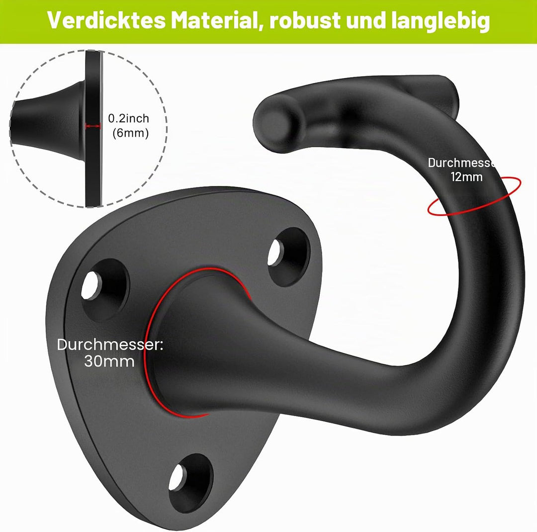 BeneLabel Hundeleinenhalter Wand, Hundeleine Wandhaken Haustierleinen Wandbefestigung Schwarz Hundel