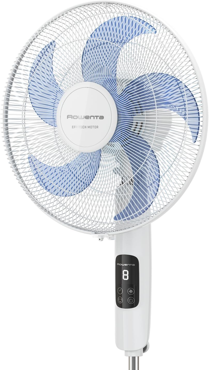 Rowenta Turbo Silence Standventilator, leistungsstark, LED-Display, Timer, leise, höhenverstellbar,