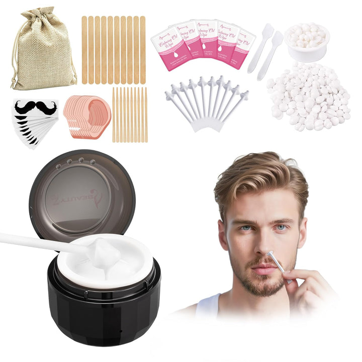 Beauty7 Nose Wax Kits Nasen Waxing Set Nasen- und Ohrenhaarentfernung Mini Wachswärmer Nasenwachs Se