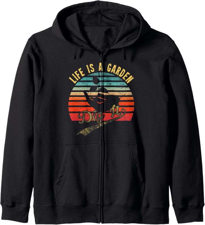 Life is a Garden Dig it Landwirtschaft Trecker Biobauer Kapuzenjacke