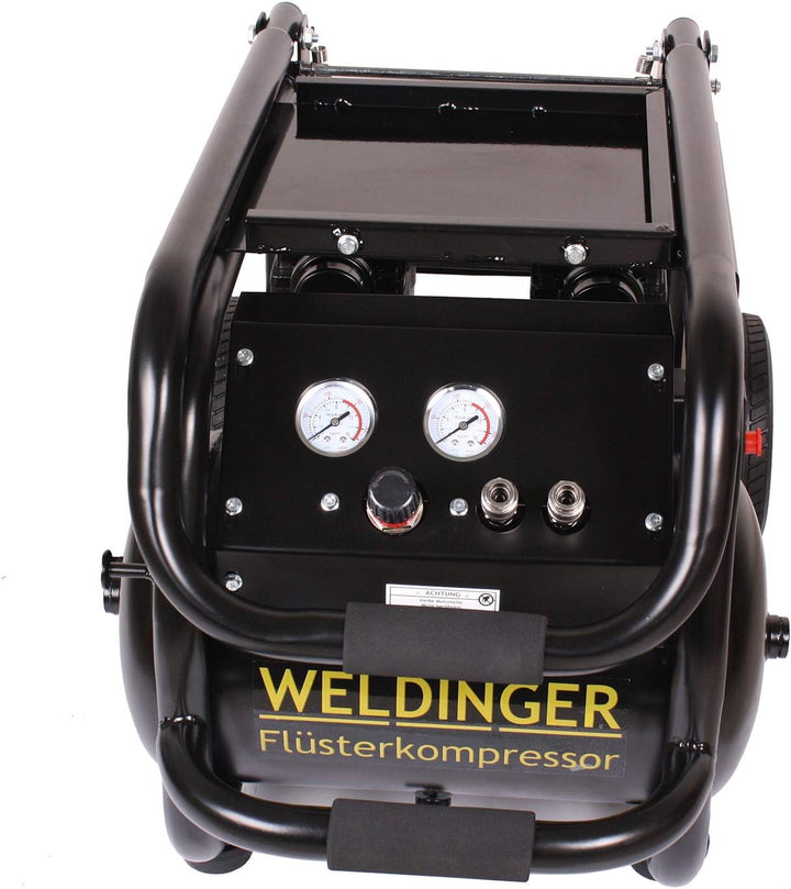 Set WELDINGER Flüsterkompressor FK 200 pro mobile + Druckluft-Schlauchaufroller 30 m 5 Jahre Garanti