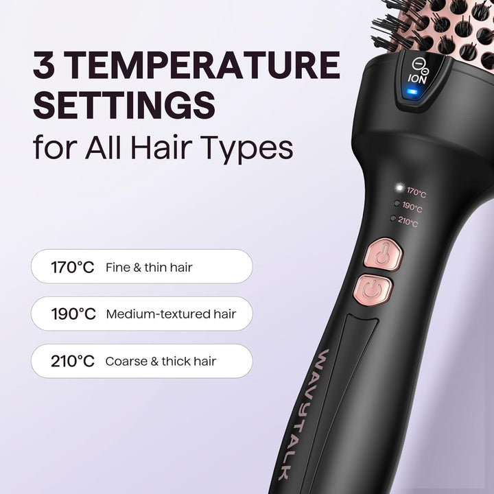 Wavytalk Thermobürste, Thermal Brush 38mm Ionische Lockenbürste erhitzt zur Erzeugung natürlicher Lo