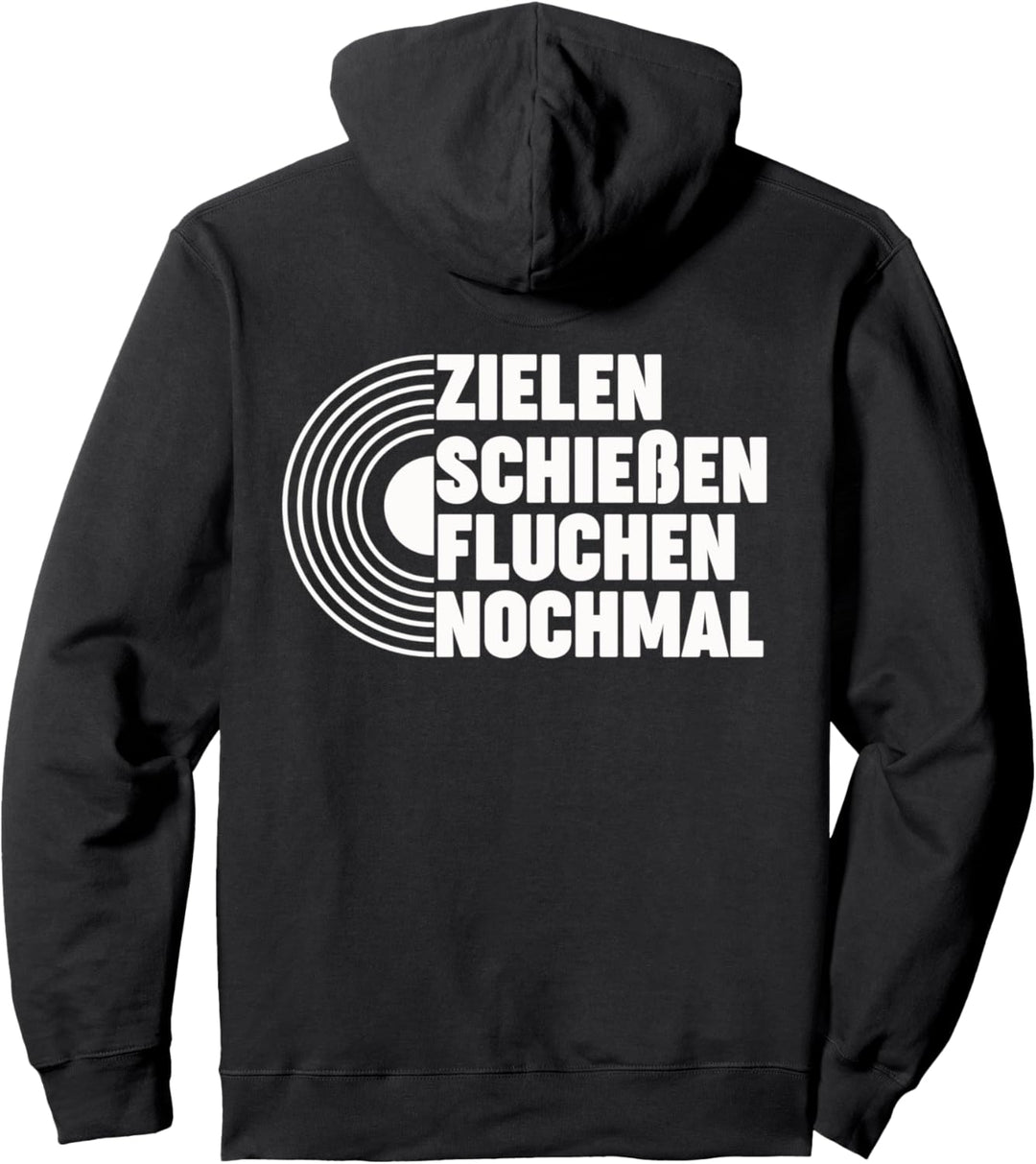 Zielen Schiessen Fluchen Nochmal Bogenschiessen Bogenschütze Pullover Hoodie