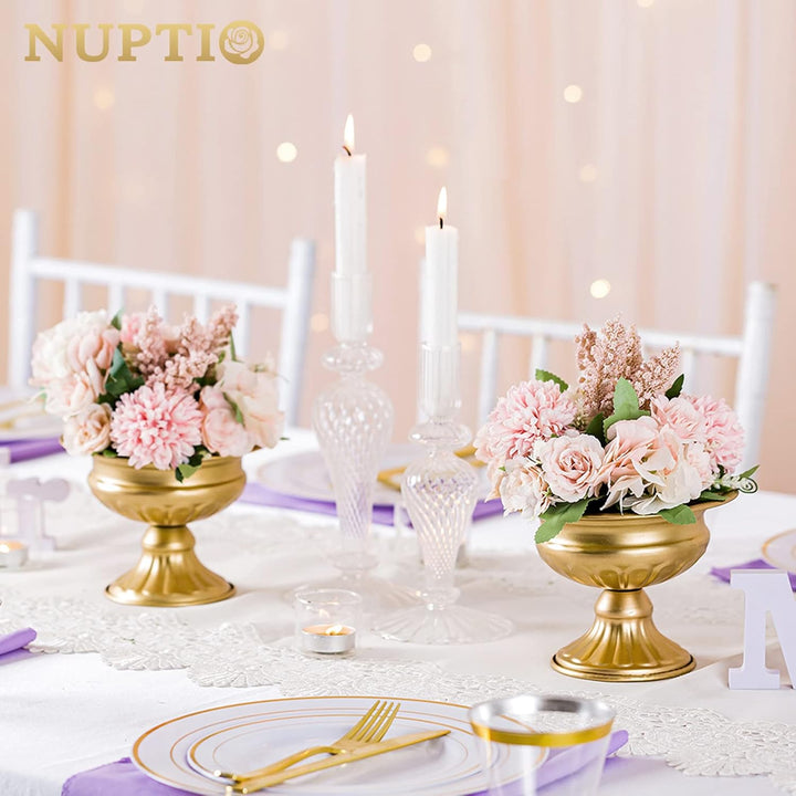 Nuptio 2 Stücke Mini Grösse Metall Urne Pflanzer Elegante Hochzeit Mittelstücke Vase für Hochzeit De