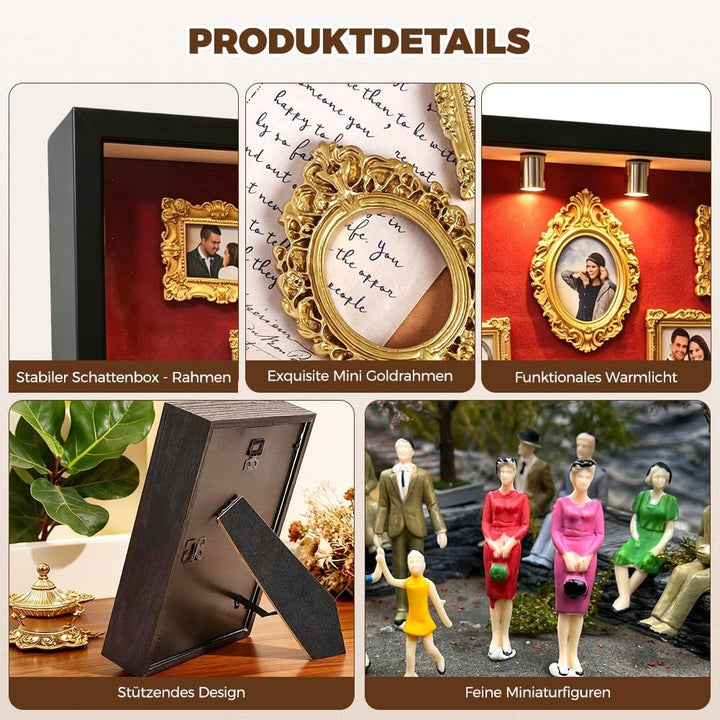 DIY Mini Museum Bilderrahmen, Mini Menschen Figuren Museum, Museum of Us, Bilderrahmen zum Befüllen