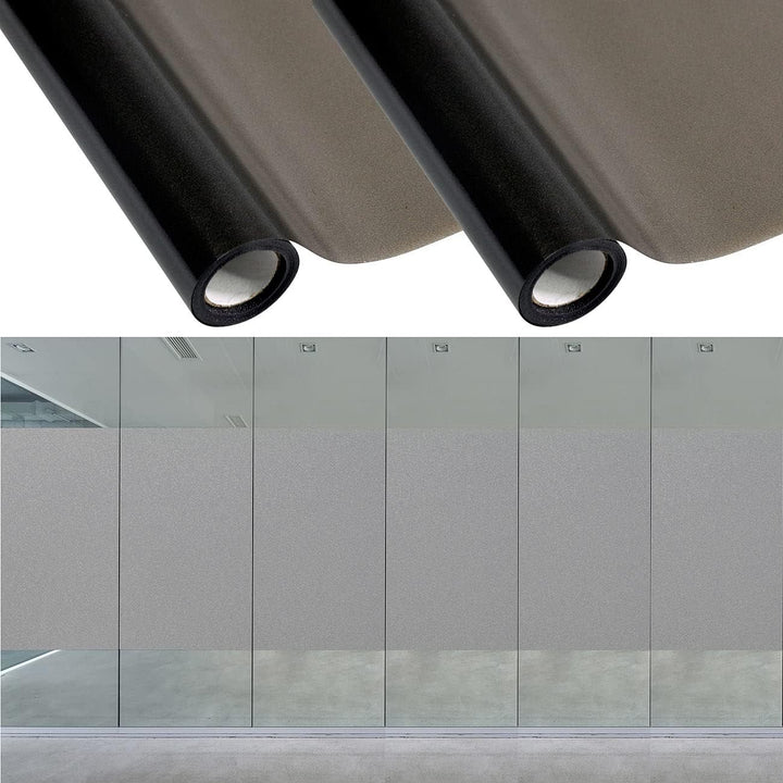 infactory Sichtschutz-Fensterfolie: 4er-Set Sichtschutzfolie, selbsthaftend, 60 x 200 cm, Grau-Matt