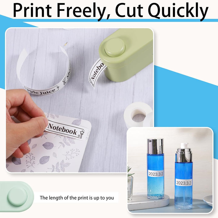 4 Rollen Thermo-Etikettenband L1/Q1/M1, 16 mm x 4 m, Kompatibel, Selbstklebend, Thermodruck, 4 Stück