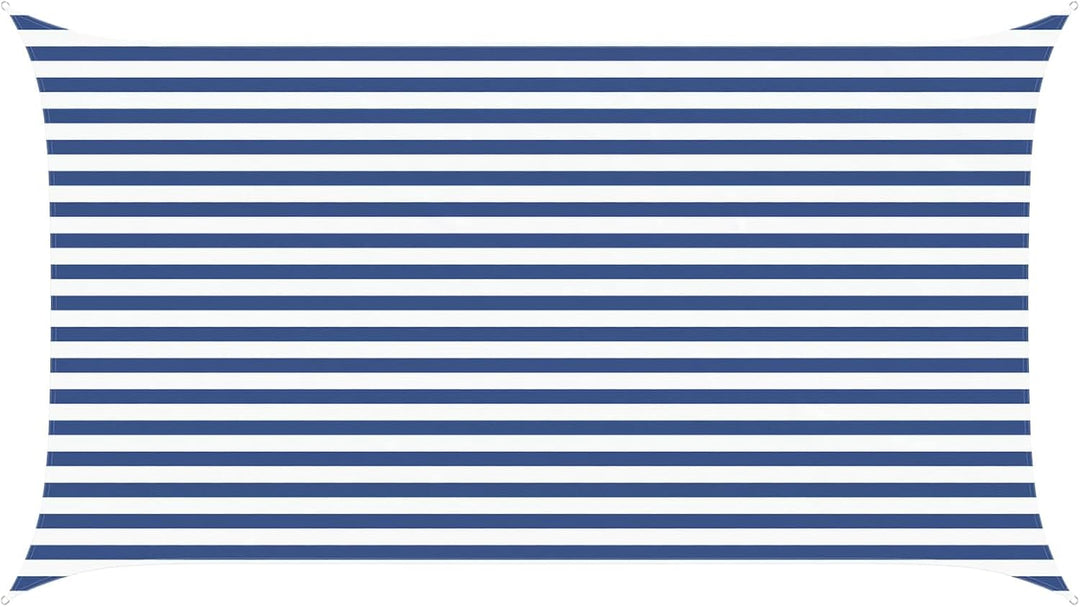vidaXL Sonnensegel Blau und Weiss 4,5 x 2,5 m 100% Polyester Oxford, Outdoor Schatten, UV-beständig,