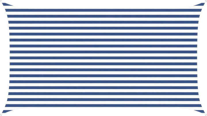 vidaXL Sonnensegel Blau und Weiss 4,5 x 2,5 m 100% Polyester Oxford, Outdoor Schatten, UV-beständig,