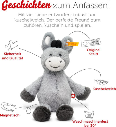 tonies Hörfiguren für Toniebox, Steiff Soft Cuddly Friends mit Hörspiel – Dinkie Esel, Gute Nacht Ge