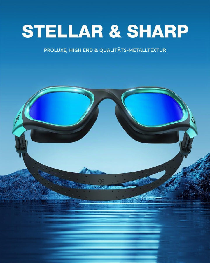 ZIONOR G1 - Polarisierte Schwimmbrille für Unisex und Erwachsene und Damen, beschlagfrei, 100% UV-Sc
