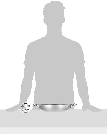 Pentole Agnelli FAMA10SEL28 Select Pan Aluminiumpfanne, 2 Edelstahlgriffe, 28 cm, Silber, 28 cm