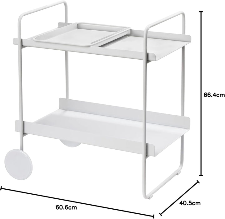 Zone Denmark A-Cocktail Trolley Barwagen, 60,6 x 40,5 x 66,4 cm, Soft Grey 60,6 x 40,5 x 66,4 cm Sof