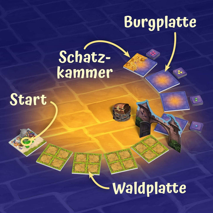 KOSMOS 681036 Raffi Raffzahn - Jagt die Juwelen, spannendes Kinderspiel mit magnetischer Drachen-Fig