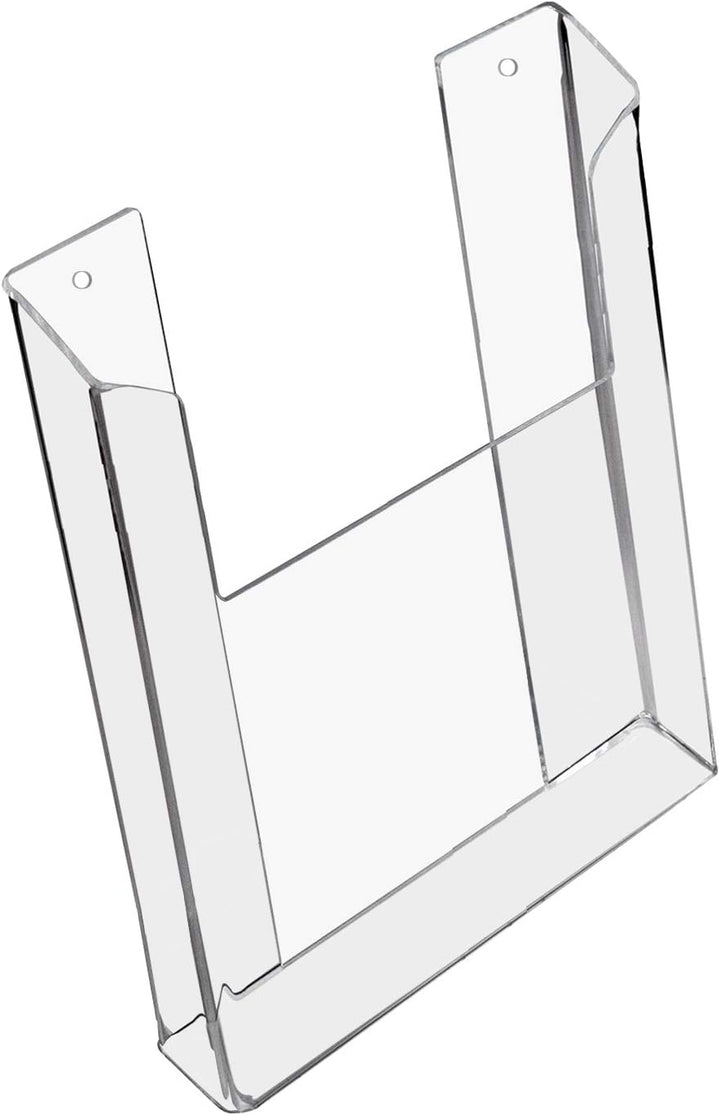 HMF 46843 Wand Prospekthalter aus Acryl | 10 Stück | DIN A4 Hochformat | Transparent 10 Stück DIN A4