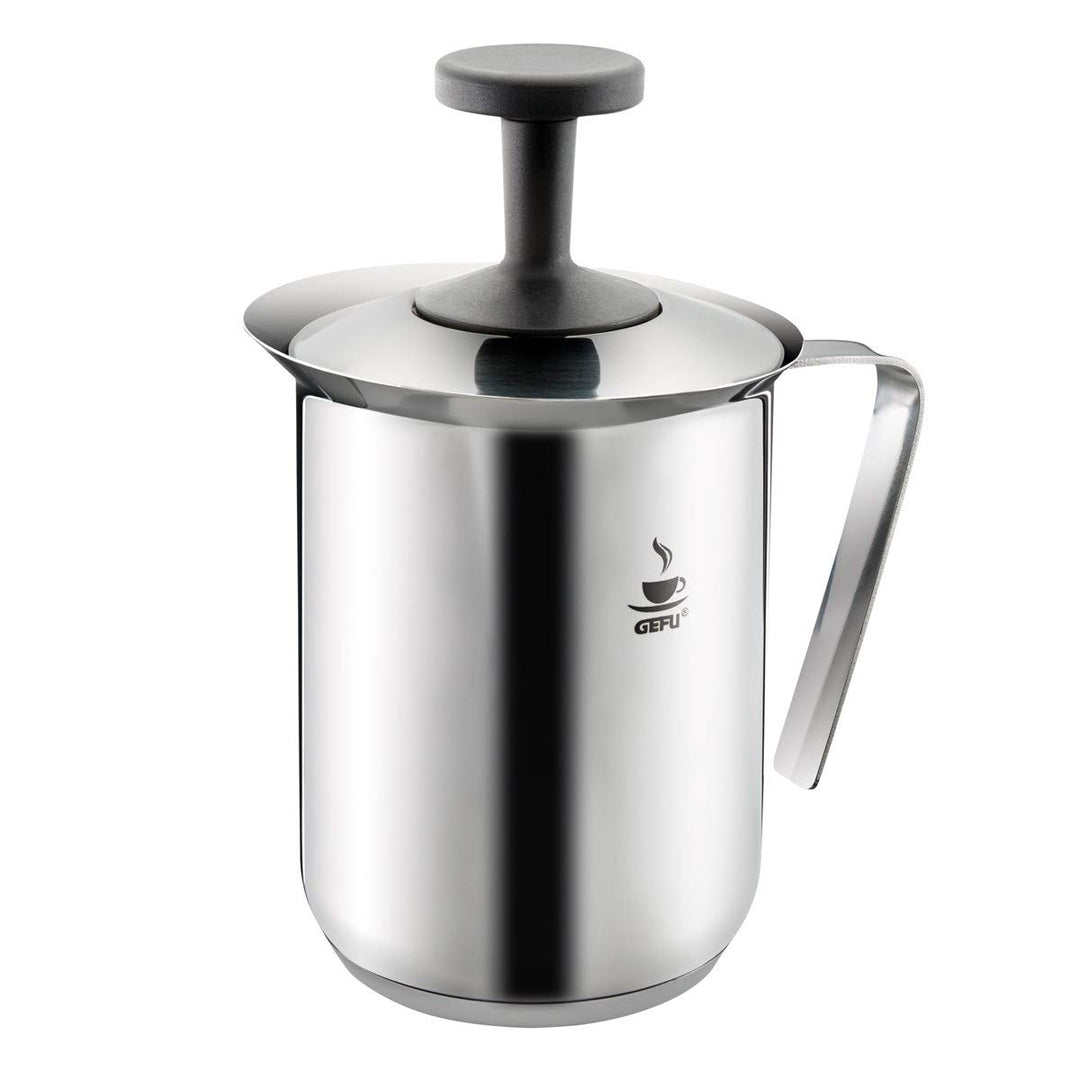 GEFU Milchaufschäumer Riccardo - Milk Foamer, Milchschäumer aus Edelstahl für Cremigen Milchschaum a