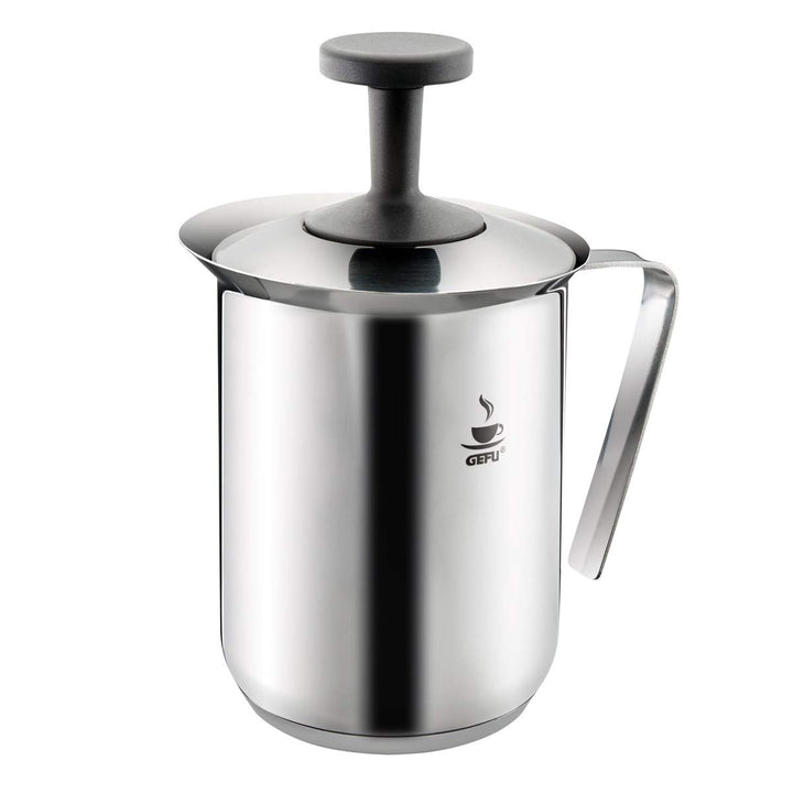 GEFU Milchaufschäumer Riccardo - Milk Foamer, Milchschäumer aus Edelstahl für Cremigen Milchschaum a