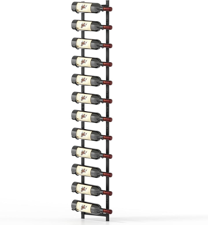 COSTWAY Weinregal Wand für 12 Weinflaschen, Flaschenhalter Metall, Flaschenregal Industrial, Aufbewa