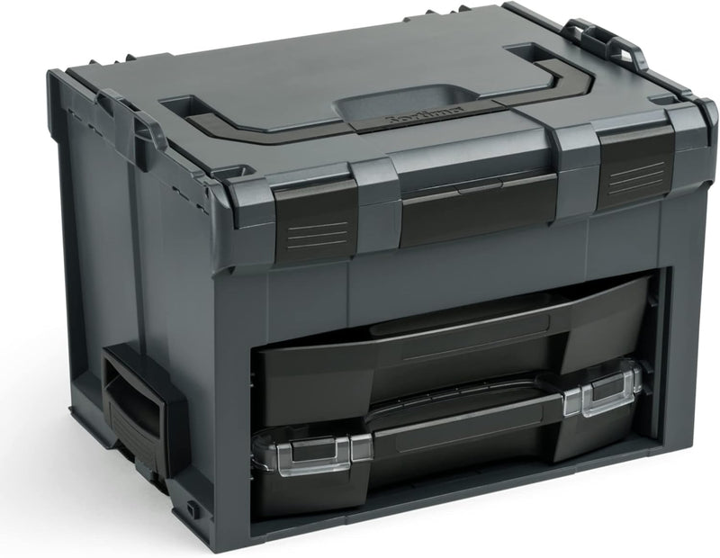 L-BOXX Sortimo LS-Boxx 306 Werkzeugkoffer Set in Anthrazit | mit i-Boxx 72 leer & LS-Schublade 72 le