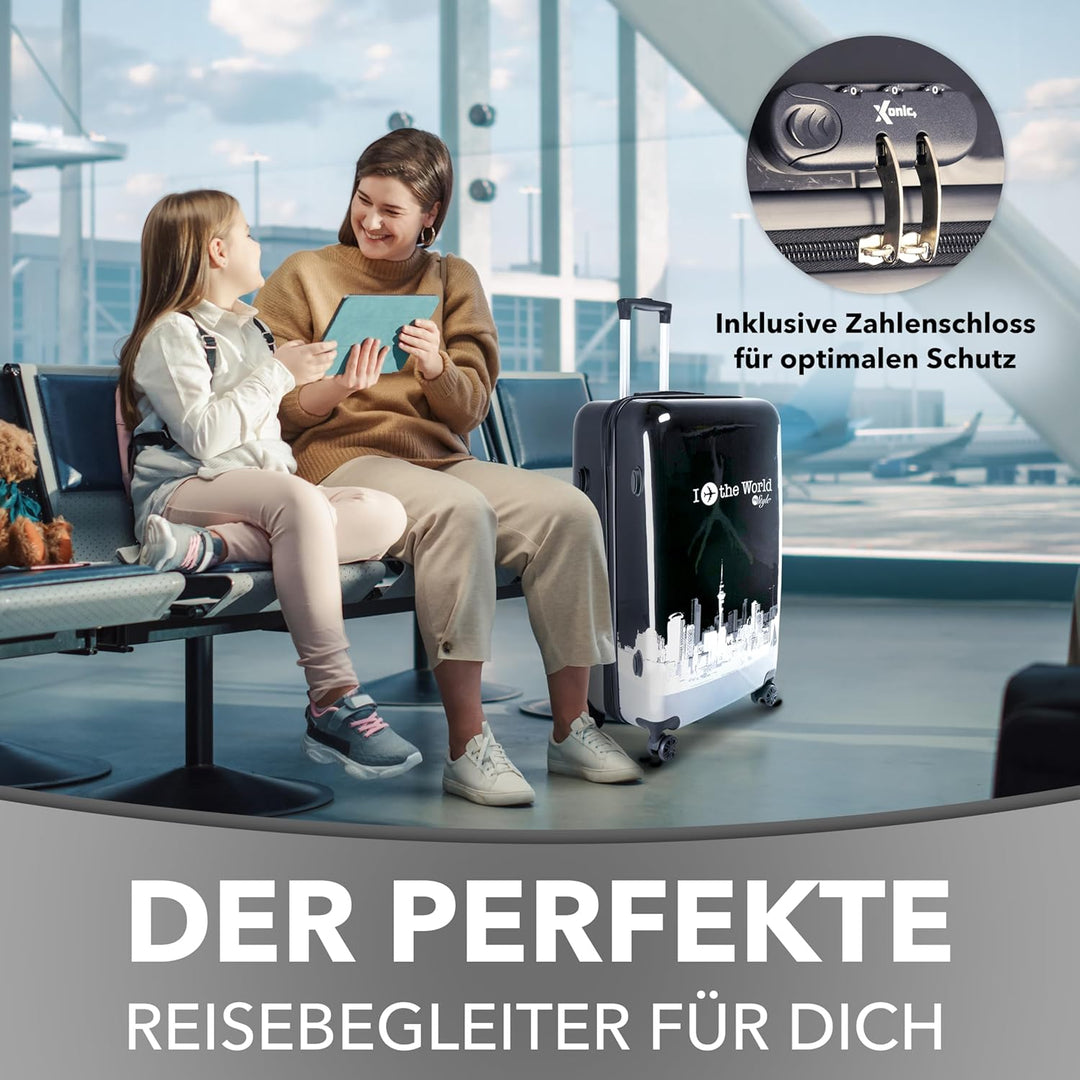 Xonic Reisekoffer – Koffer gross mit Rollen als Hartschalenkoffer – Trolley in Grösse M L XL oder im