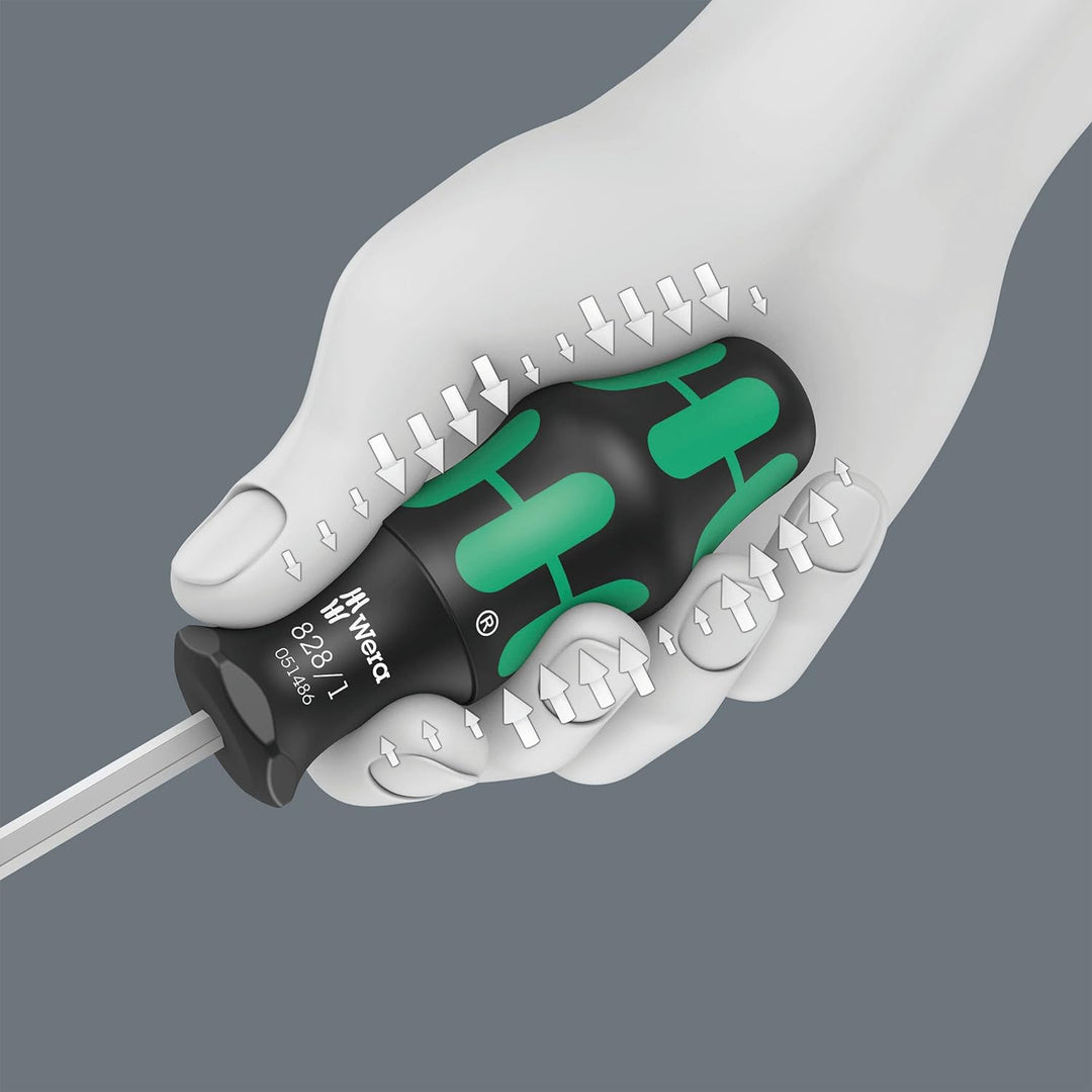 Wera - 05051511001 - Schraubendreher mit Bit Magazin, Kraftform Kompakt 27 Set 2, 7-teilig KK 27 Set