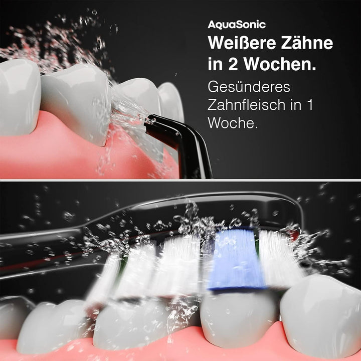 Aquasonic Home Dental Center PRO –Zähneputzen und Zahnseide leicht gemacht –Bürste und Zahnseide –el