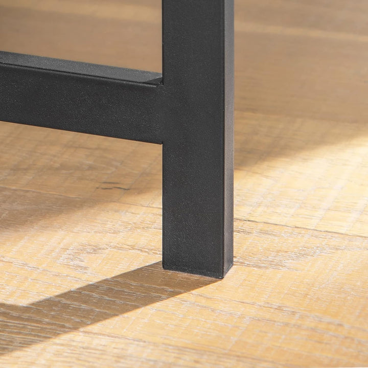 SoBuy FWT43-N Schreibtisch mit Einer Schublade und 2 Haken Tisch Computertisch Arbeitstisch Natur BH