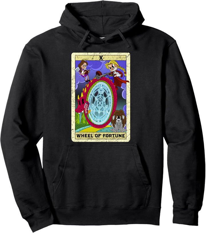 Ouroboros Alchemist Transmutationskreis Glücksrad Tarotkarte Pullover Hoodie