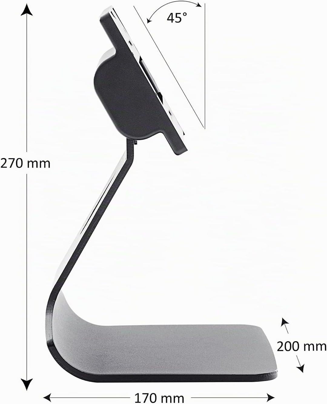 VSG24 Style Design Monitor Halterung, Vollmetall VESA 100x100 Tischhalterung, Bildschirm Standfuss P