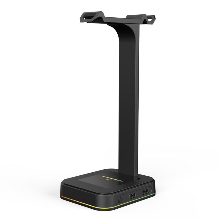 Nova Gaming NG305806 Hydra Halterung für Kopfhörer, RGB 2 USB-Ports, rutschfest, Schwarz