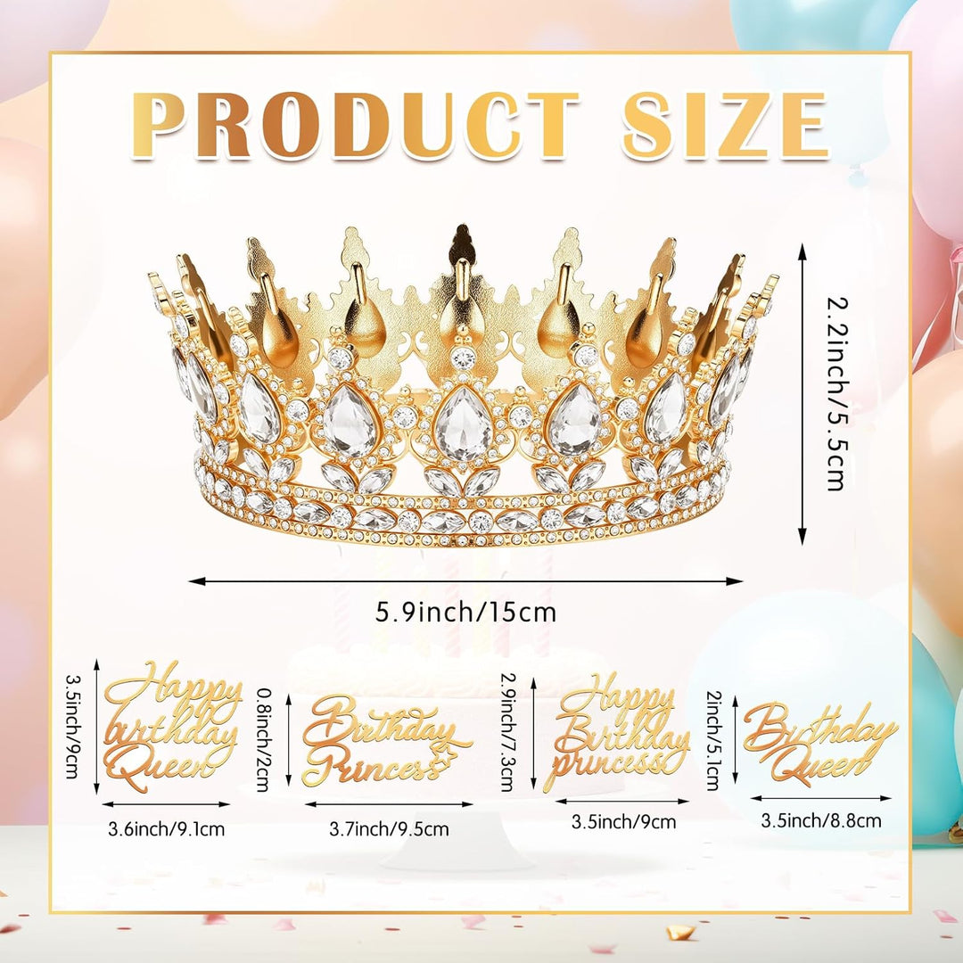 Geburtstag Krone für Damen Mädchen Queen Prinzessin Krone Königin Tiara Kristall Krone für Torte mit