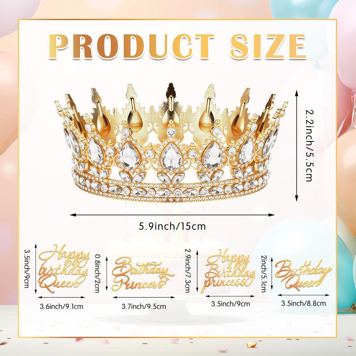 Geburtstag Krone für Damen Mädchen Queen Prinzessin Krone Königin Tiara Kristall Krone für Torte mit