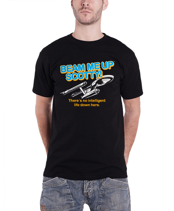Star Trek Offiziell Lizenziert Fanartikel Strahl Me Up Scotty T - Shirt (Schwarz) S Schwarz, S Schwa