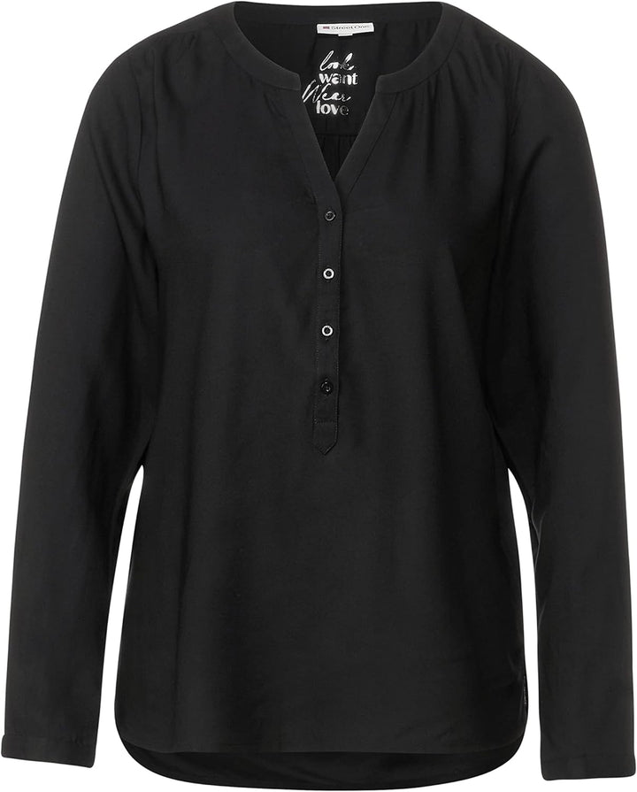 Street One Damen Style Bamika Bluse 40 Schwarz, 40 Schwarz